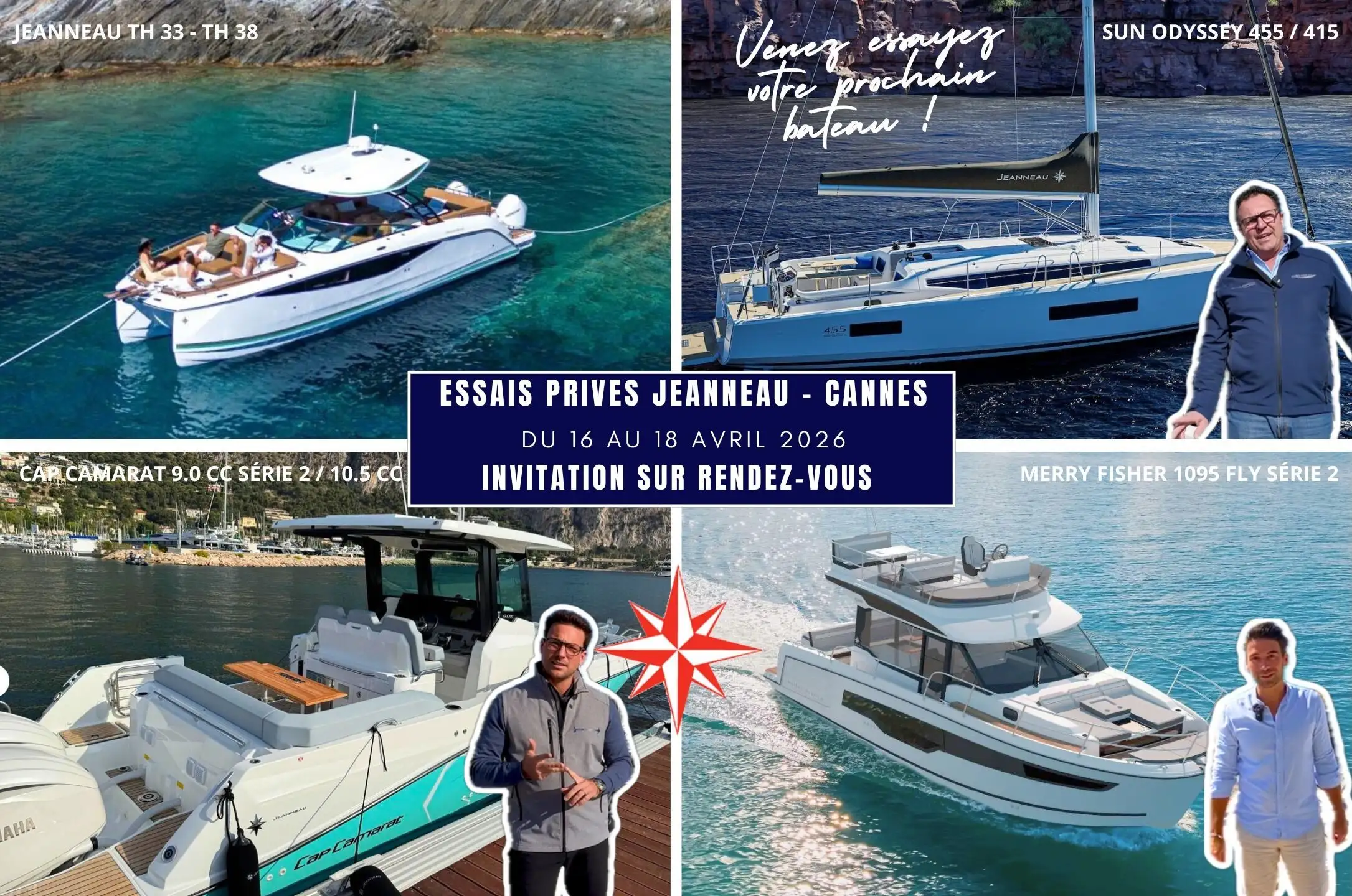 ESSAIS PRIVES - JEANNEAU Voile et Moteur - CANNES